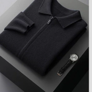 Pure Wool Knitted Cardigan for Men