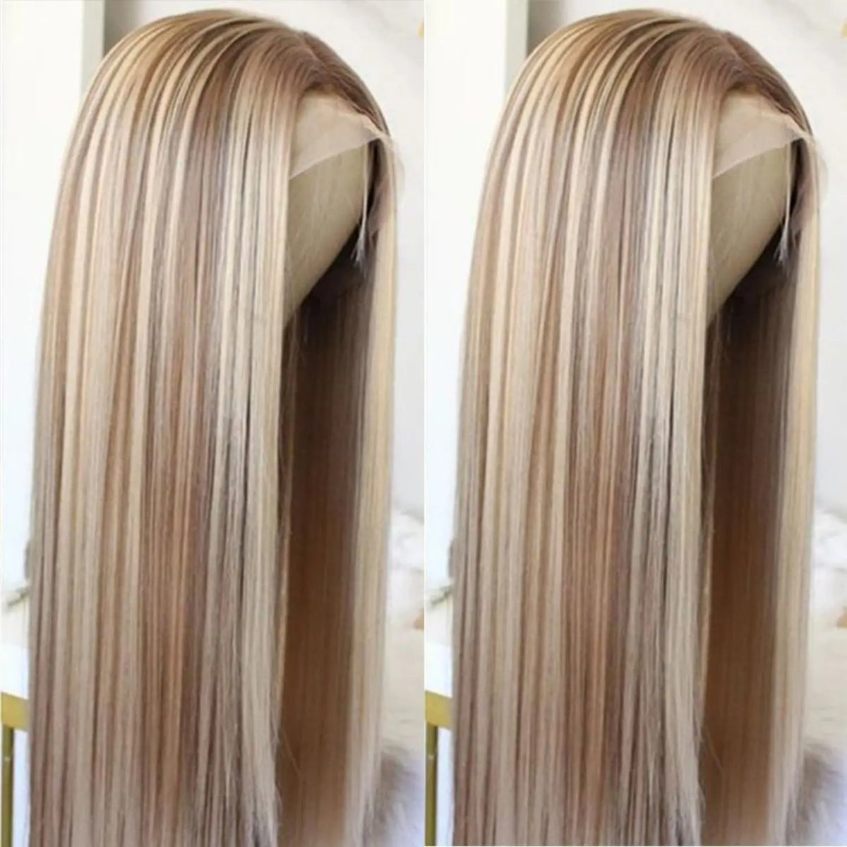 13x4 Lace Front Synthetic Wig Ombre Brown Blonde