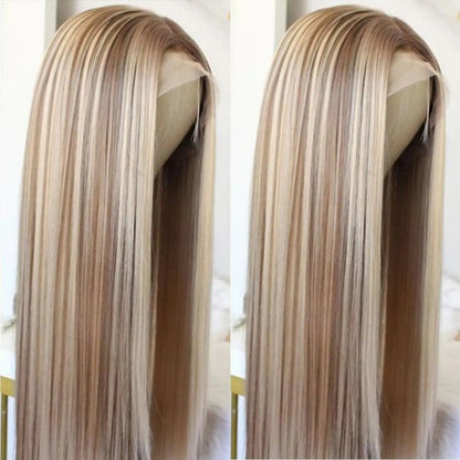 13x4 Lace Front Synthetic Wig Ombre Brown Blonde