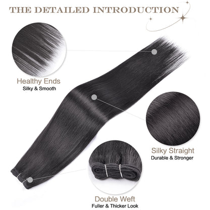 Heat Resistant Synthetic Hair Extensions Straight Weft