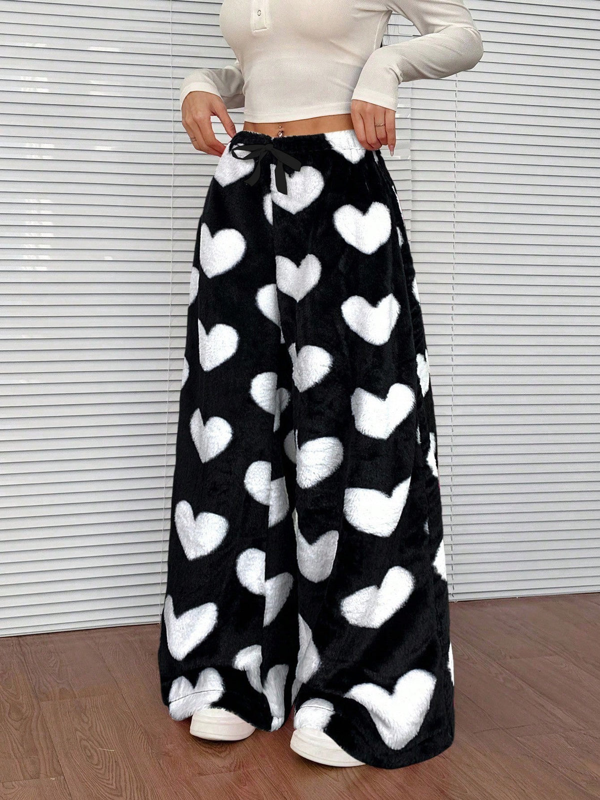 Women Wide-Leg Printed Casual Pants