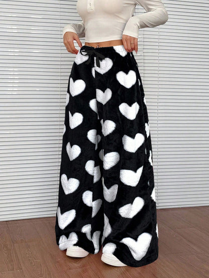Women Wide-Leg Printed Casual Pants
