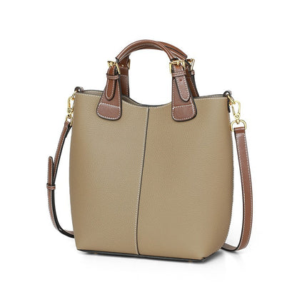 Women's Cowhide Bucket Tote Bag