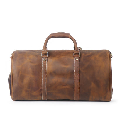 Retro Cowhide Leather Travel Shoulder Bag