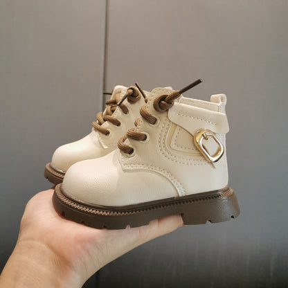 Winter Fleece-lined Baby Boots with Anti-slip Sole