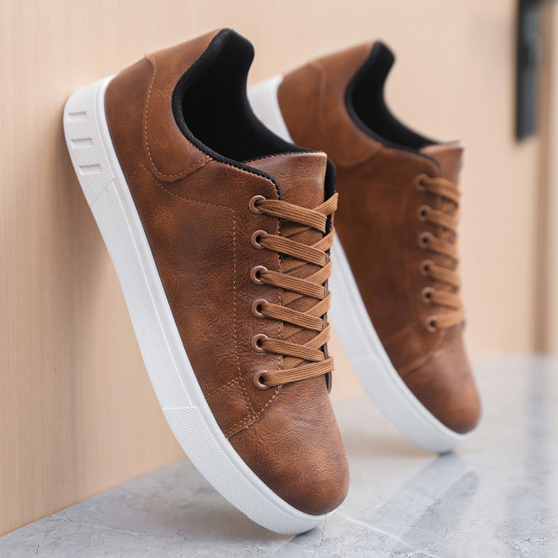 Modieuze veelzijdige casual heren PU sneakers met ronde neus