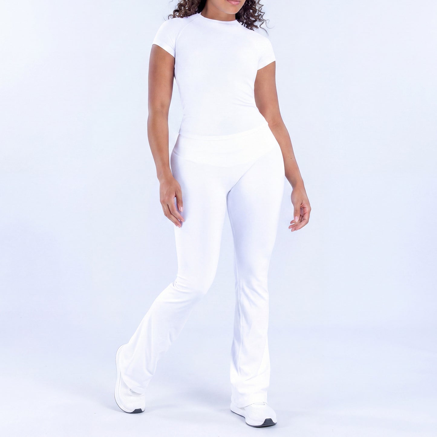 Seamless Yoga Vest and Flared Pants