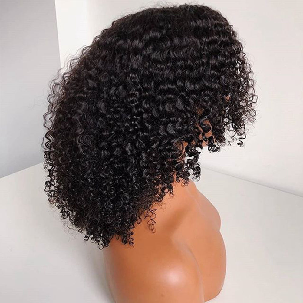Synthetische kinky curl front lace wig
