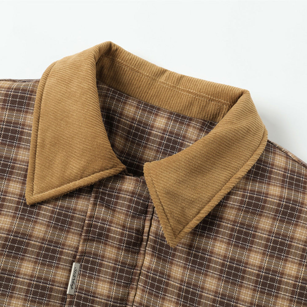 Heren jacket van geruit katoen