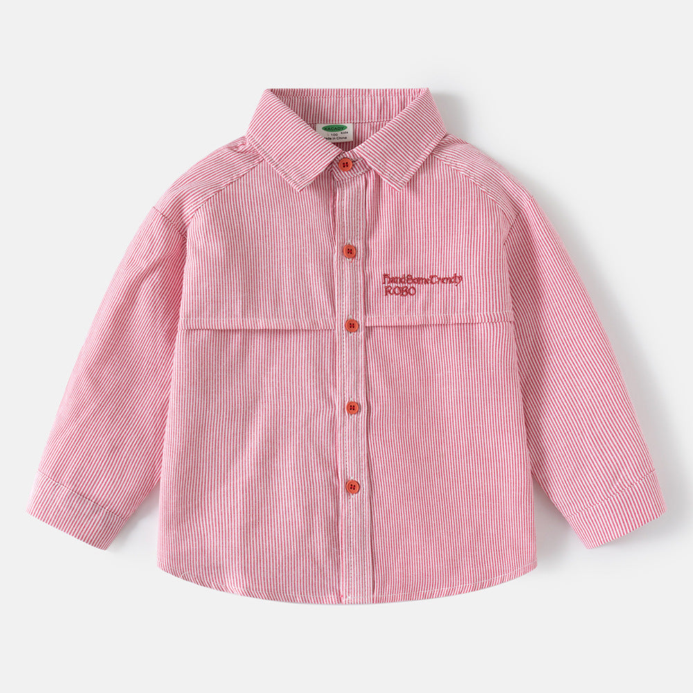 Gestreepte shirt met lange mouwen voor jongens