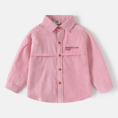 Gestreepte shirt met lange mouwen voor jongens