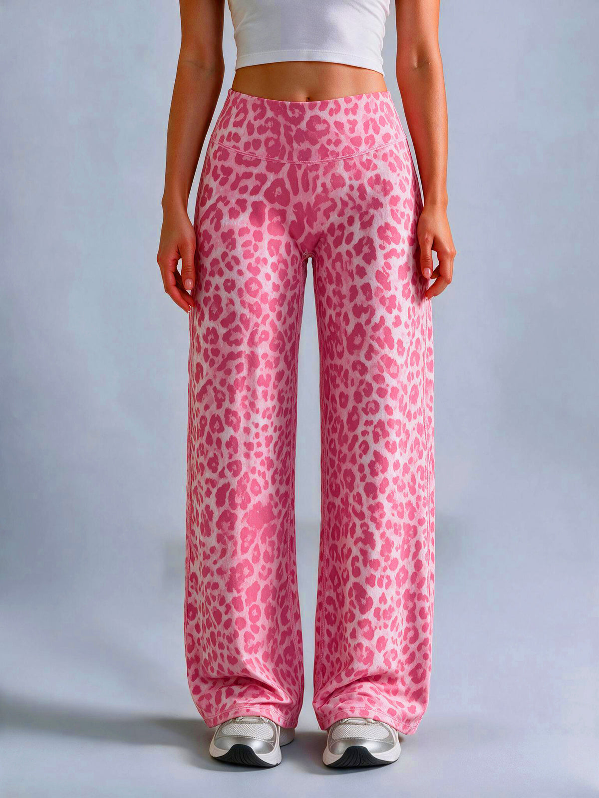 Women's Brushed Fabric High-Waisted Wide-Leg Yoga Running Pants