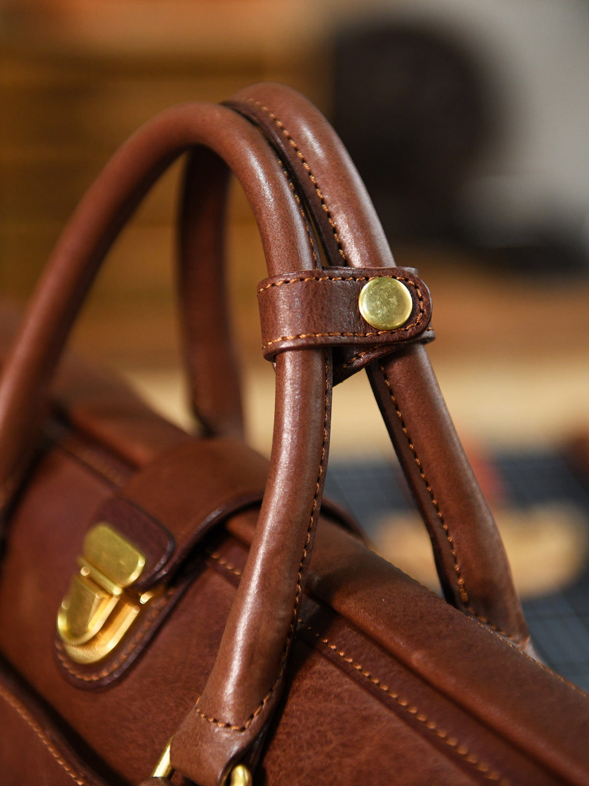 Men's Cowhide Leather Business Briefcase