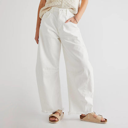 Straight-Leg Sickle Pants Jeans New Multicolor Nine-Point Pants Casual Wide Leg Pants
