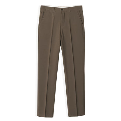 Summer Thin British Small Western Pants Men's Handsome Hanging Straight Slim-fit Business Casual Cropped Suit Pants for Men