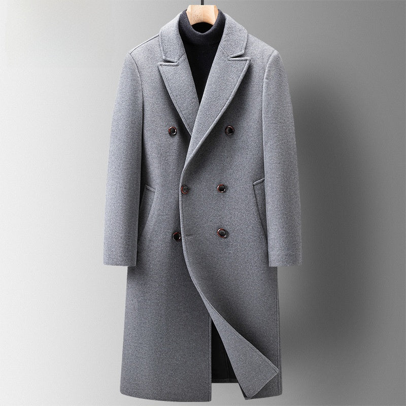 Men's double-breasted wool coat - thick and long? jacket