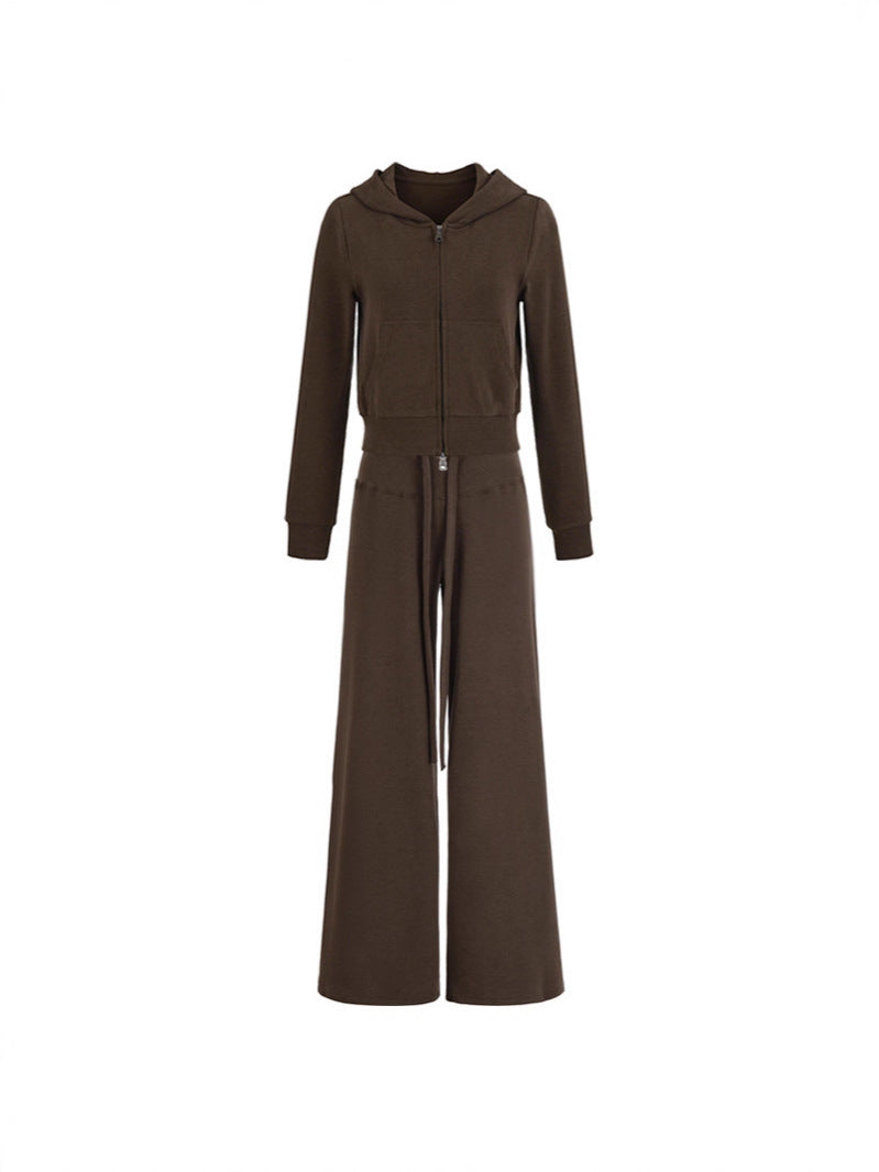 Women's Hooded Sweatshirt and Drawstring Pants Set