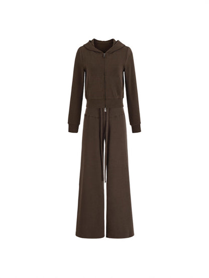 Women's Hooded Sweatshirt and Drawstring Pants Set