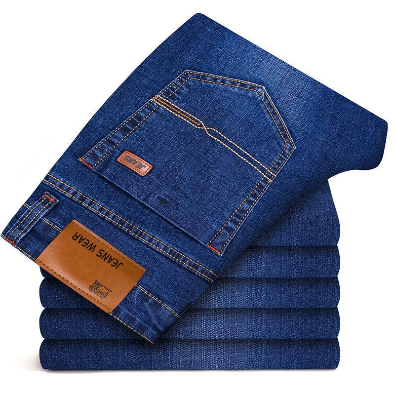 Men?s mid-rise stretch denim trousers