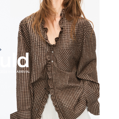 Retro Plaid Sun Protection Shirt