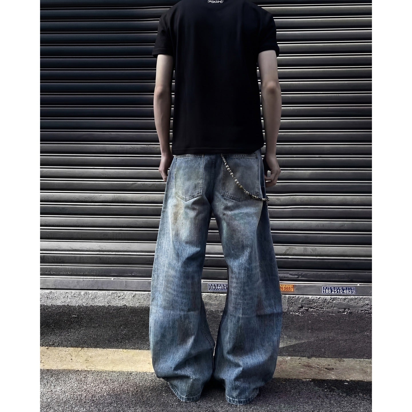Gescheurde denim broek lichtgewicht coole streetstyle voor heren