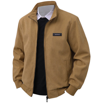 Stand Collar Long Sleeve Shirt Jacket