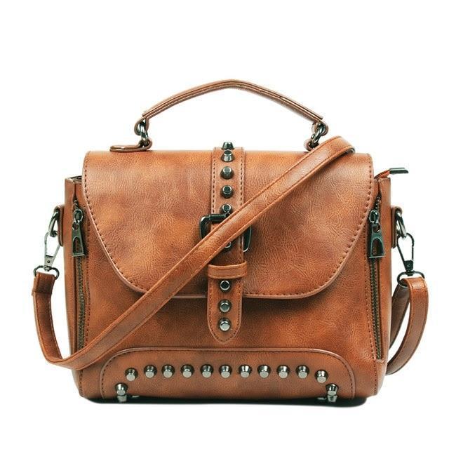 Vintage PU-leren crossbody-handtasvoor dames
