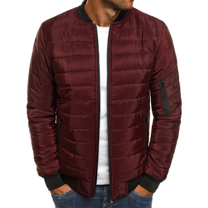 Cotton Coat Autumn And Winter Men's Color Loose Jacket Lingge Cotton Suit