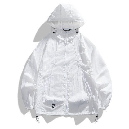 Hooded Sun Protection Jacket for Men Thin Loose Sunscreen Clothing