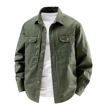 Pure Cotton Multi-Pocket Work Jacket
