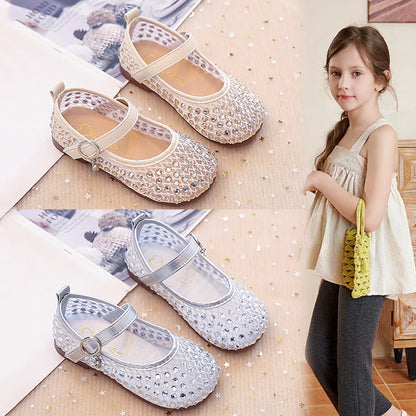 Girls Rhinestone Princess Shoes