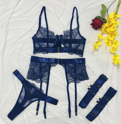 Sexy Lace Embroidery Lingerie Set