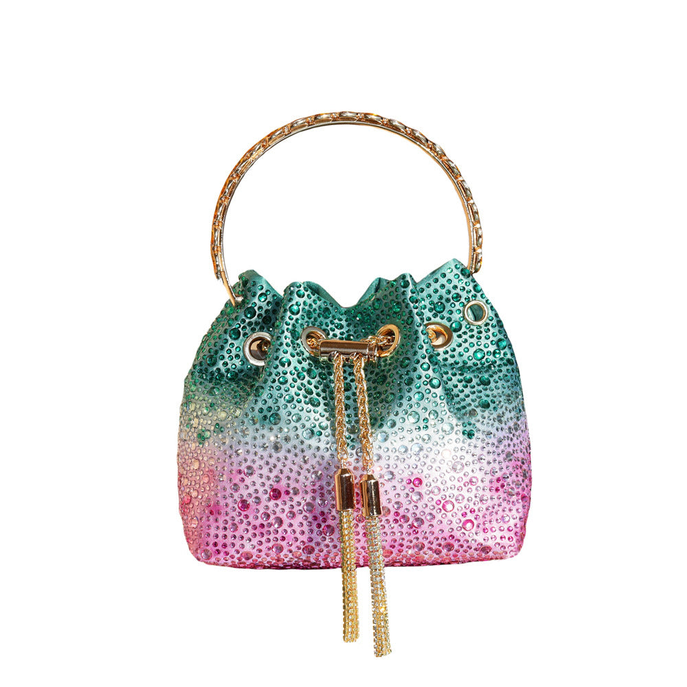 Diamond Crystal Bucket Bag