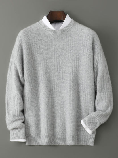 Merino Wool Jacquard Sweater Men