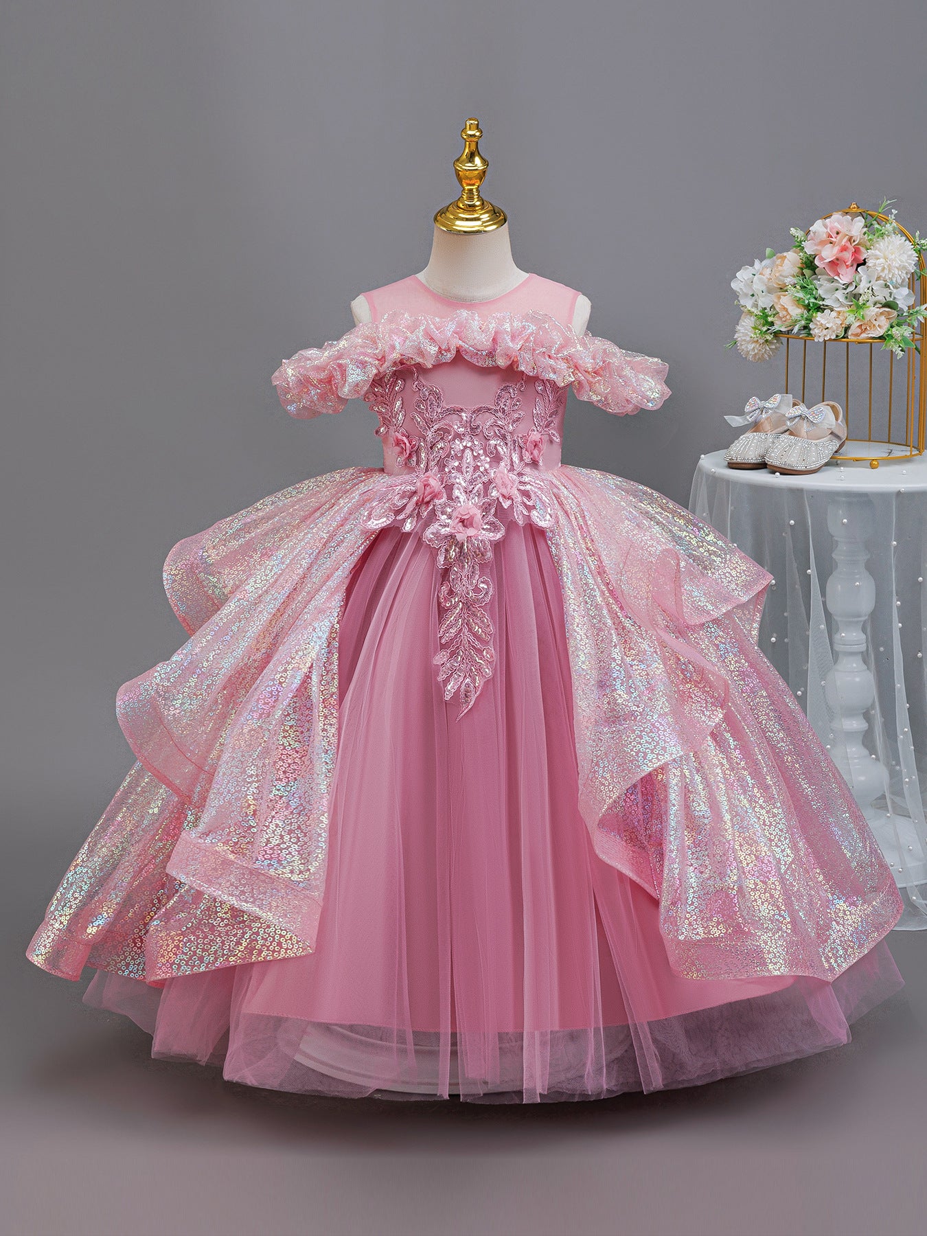 Children Sequin Princess Dress