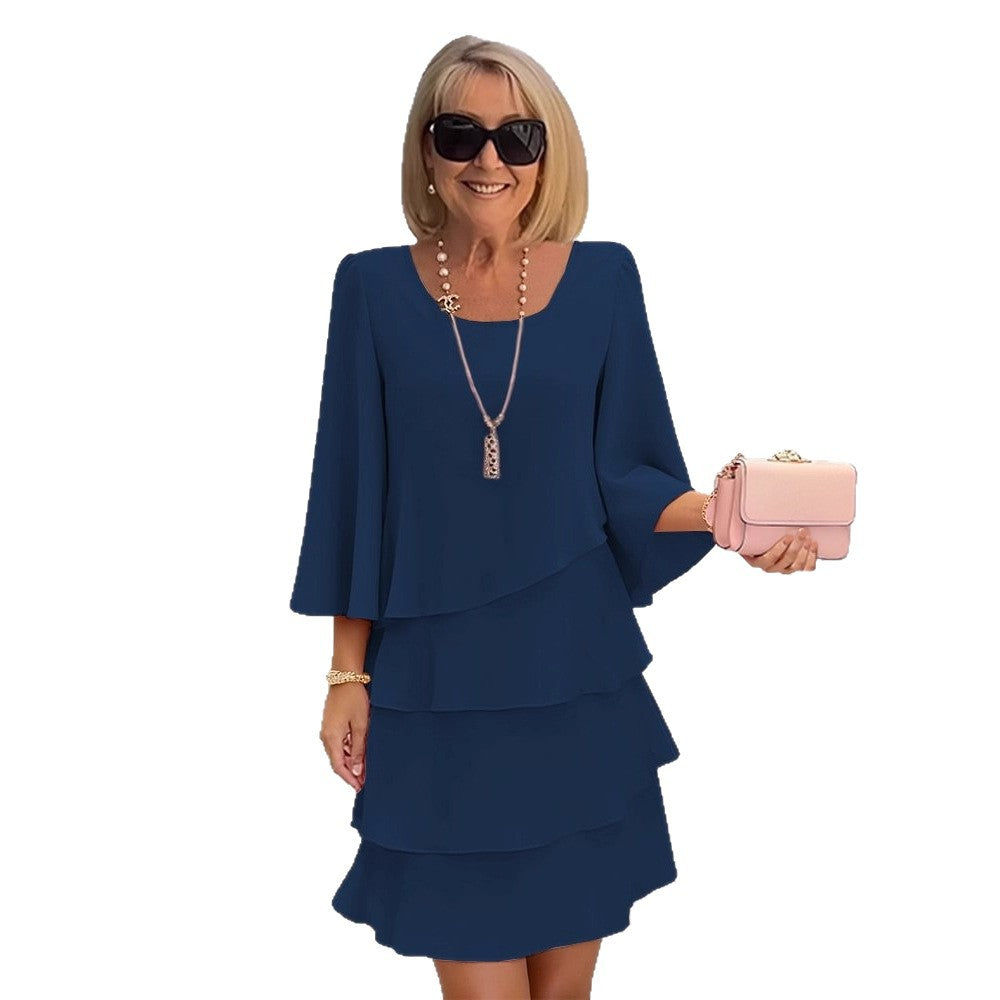 Loose Slimming Round Neck Dress