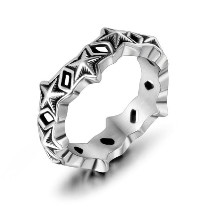 Five-Pointed Star Titanium Steel Fashion Ring