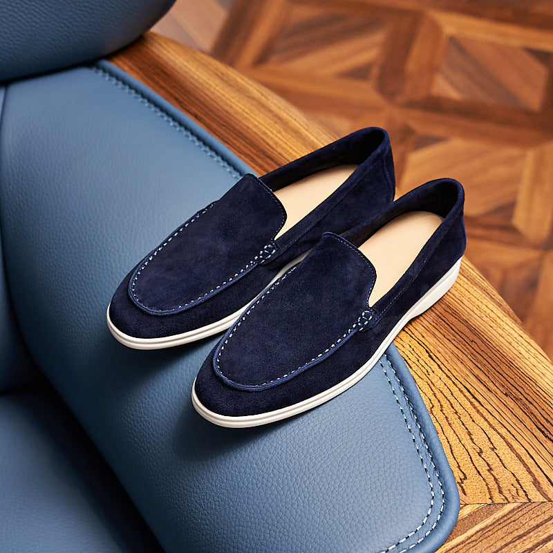 Klassieke vintage leren herenloafers