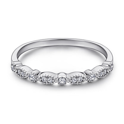 Stapelbare ring van sterling zilver met zirkonia