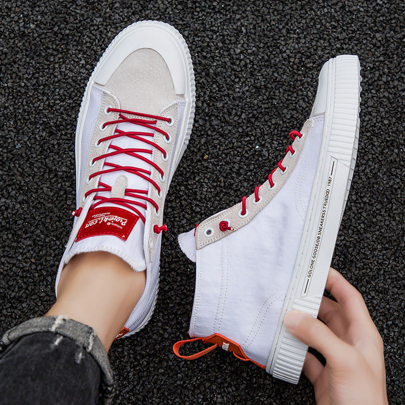 Hoge leren sneakers heren