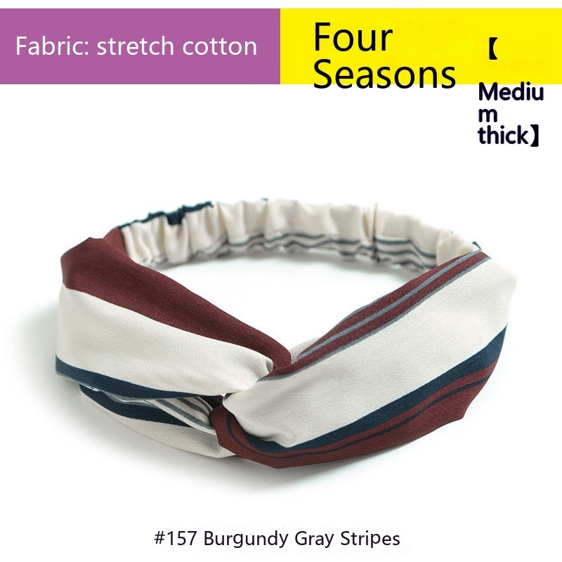 Elastische gekruiste chiffon hoofdband in Boheemse stijl