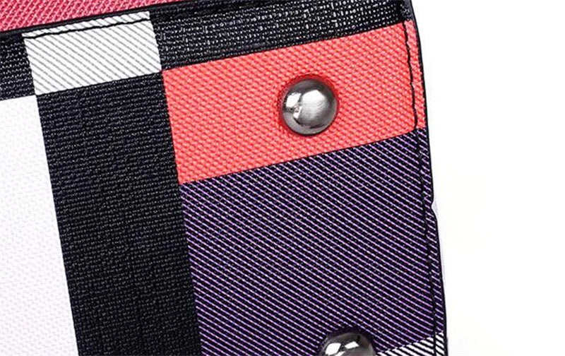 Vintage geruite 4-delige PU-leer tassenset