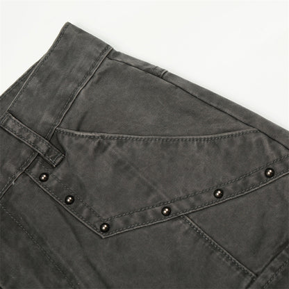 Heren cargo broek met rechte pijpen