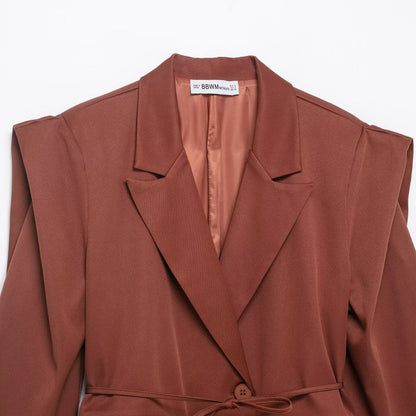 Lace up wide shoulder suit