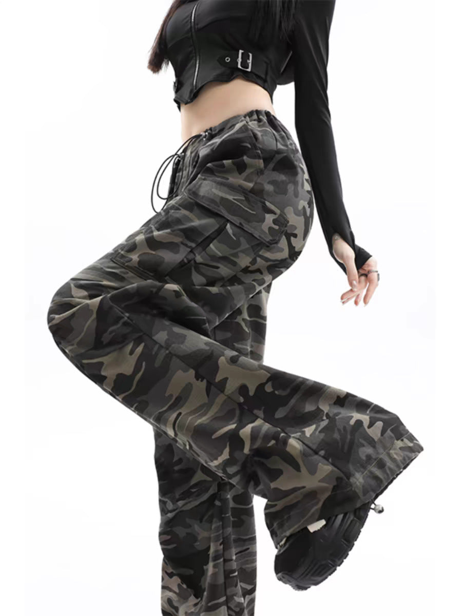 Camouflage High Waisted Wide Leg Pants