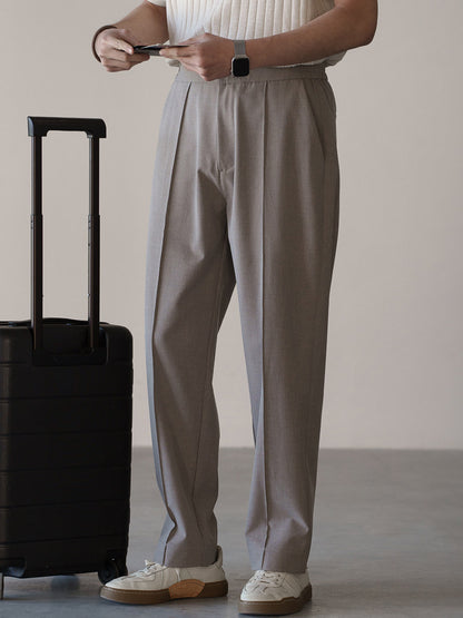 Mens Wool Blend Casual Trousers