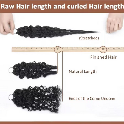 Burmese Curly Feather Crochet Hair Extensions