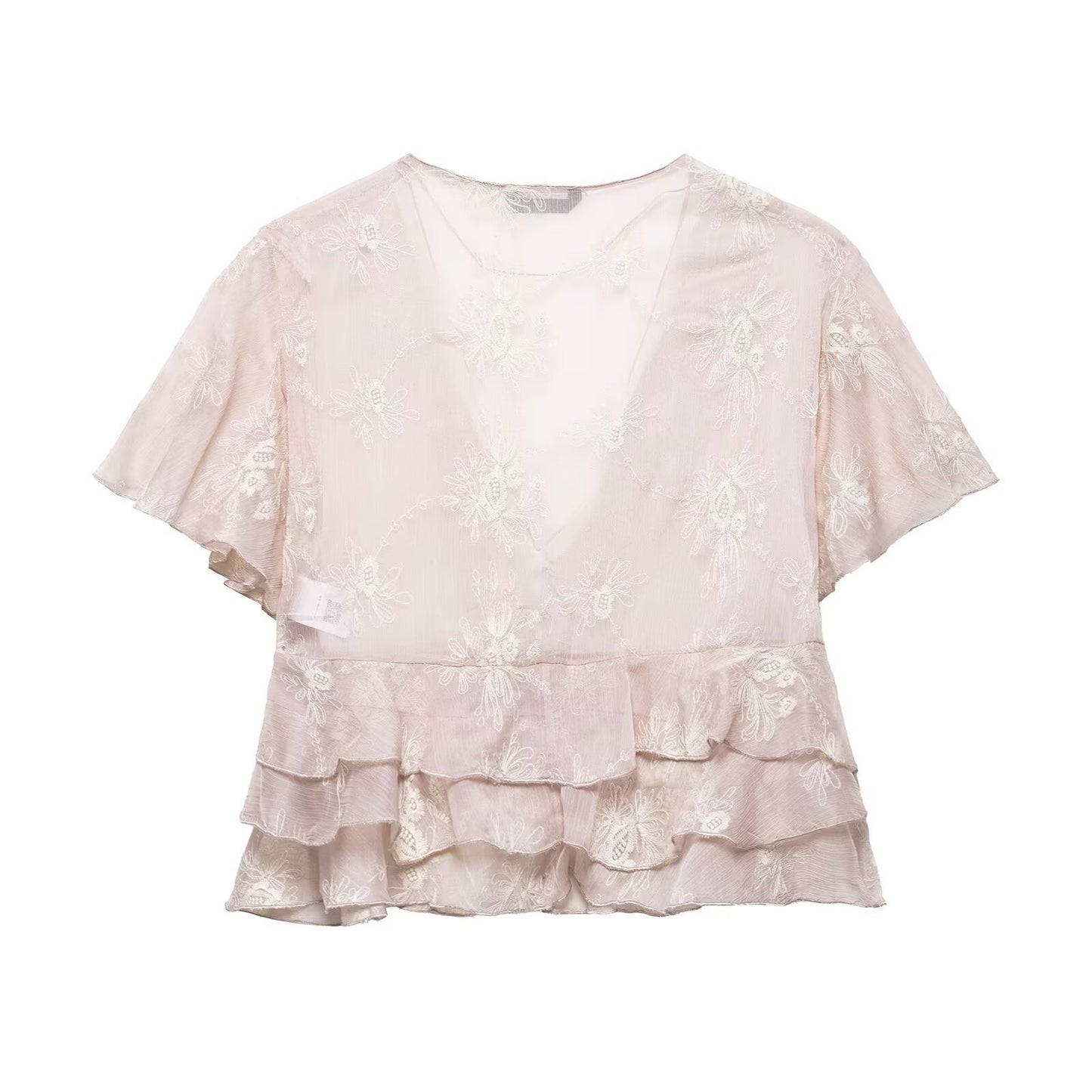 Women's Layered Decorative Embroidered Top