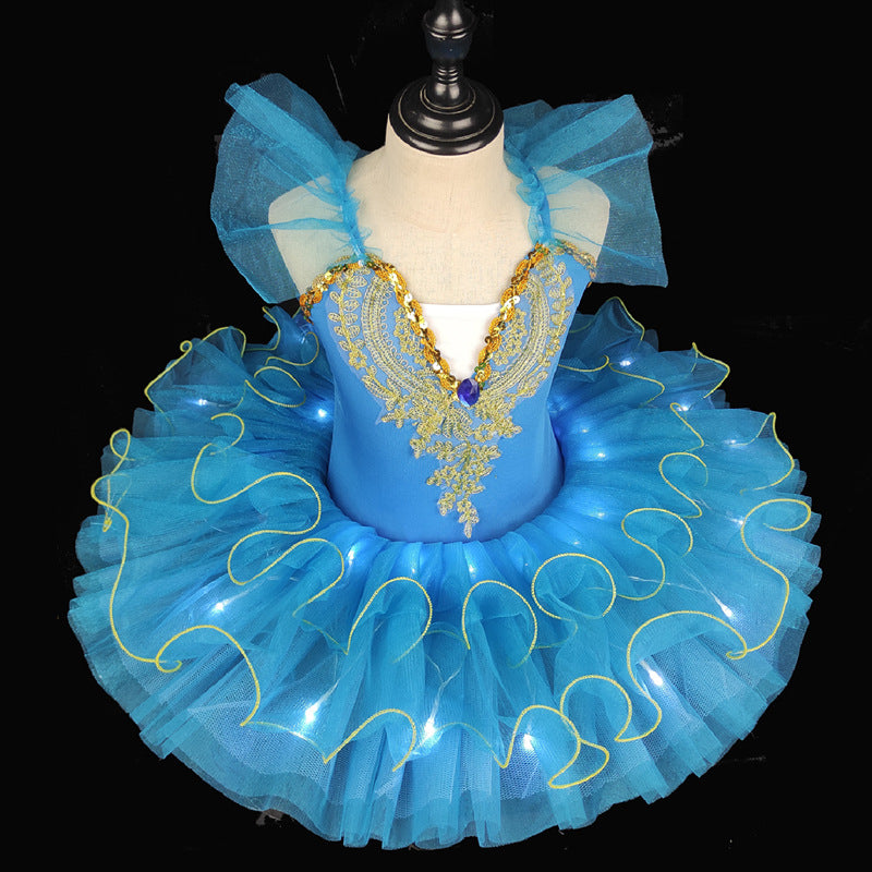 Girls Luminous Ballet Performance Dress