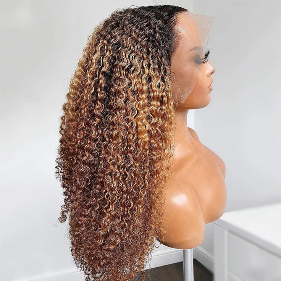 Front Lace Long Curly Synthetic Hair Wig